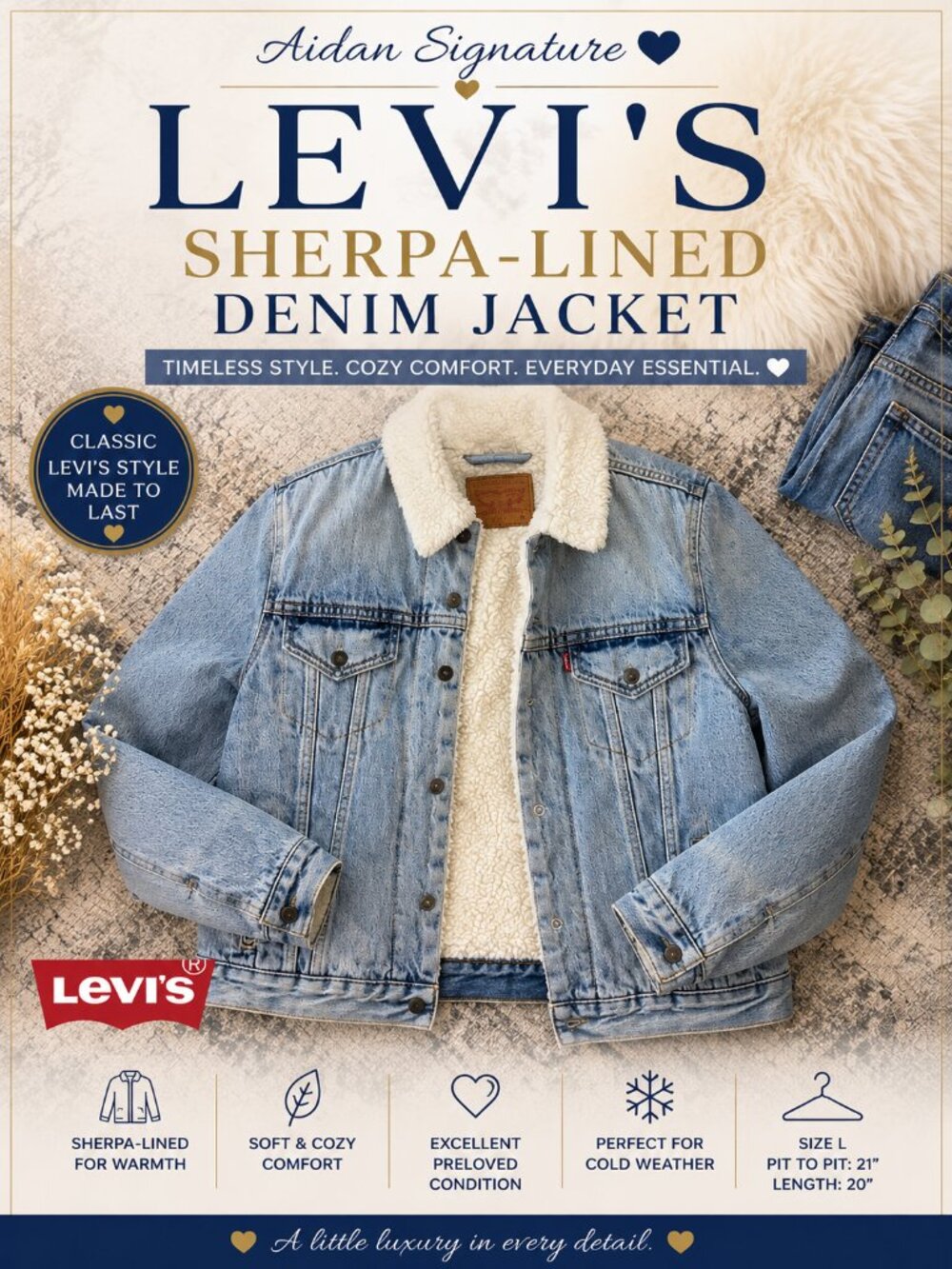 Levi's Light Blue Sherpa-Lined Denim Jacket